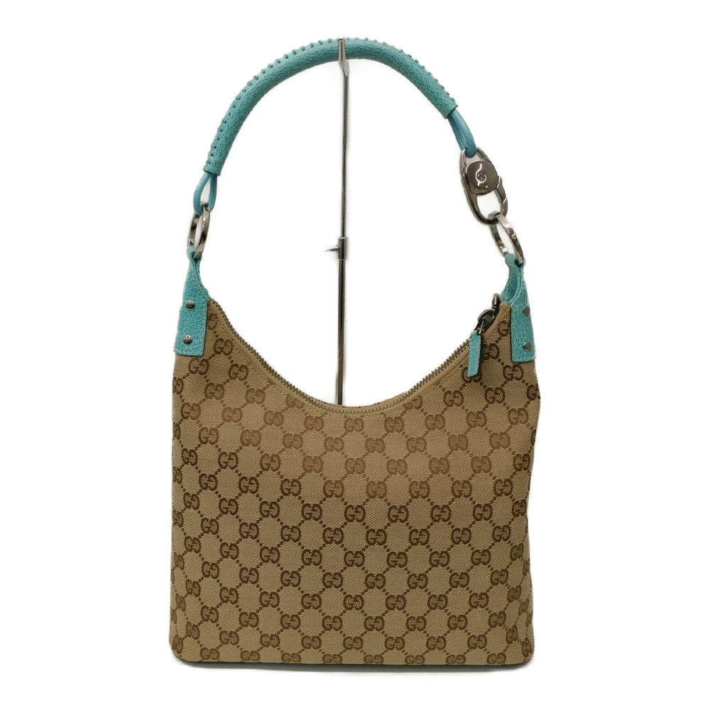 Gucci Hobo Blue GG Canvas Bag Turquoise